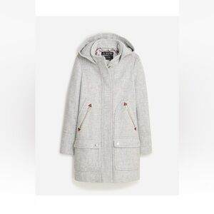 J. Crew Chateau parka Italian stadium-cloth wool HTHR DUSK/gray Size 12